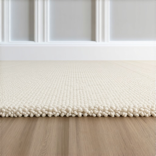 Close-up of a professional installing carpet with matching baseboards, demonstrating precision and craftsmanship