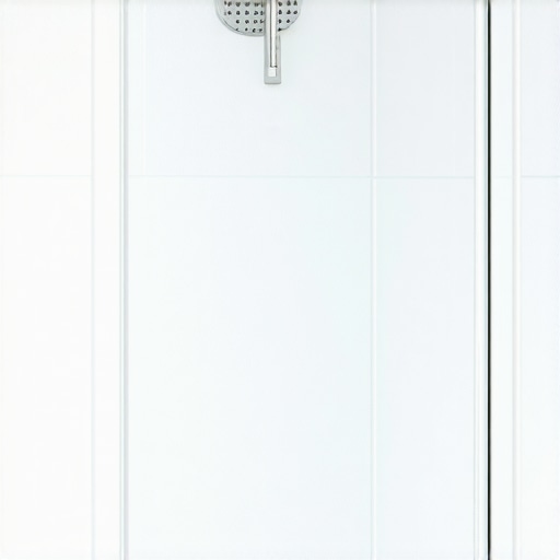 Close-up of textured porcelain tiles in a modern bathroom shower