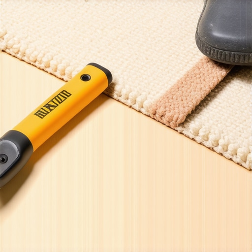 Close-up of seamless carpet joint demonstrating professional finishing techniques