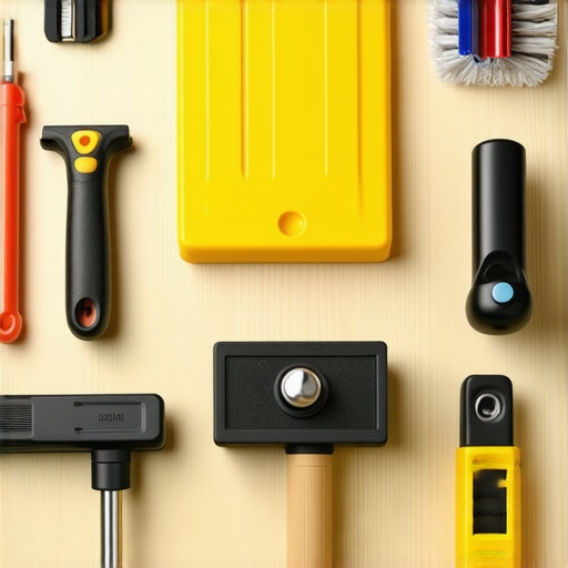 A collection of premium flooring and shower renovation tools used by professionals.