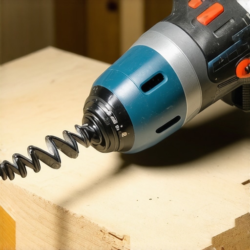 A detailed shot of an oscillating multi-tool with attachments ready for use in flooring and tile work.
