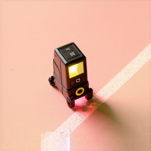 Laser Level Used in Flooring A laser level projecting a straight line across a room for precise flooring measurement.