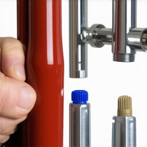 A hand using a screwdriver to replace an O-ring inside a shower valve assembly