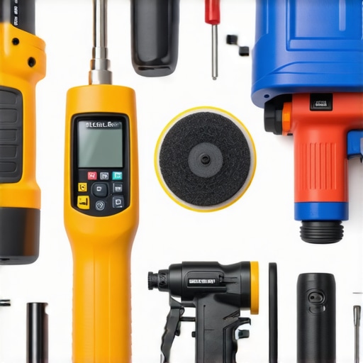 Professional equipment used for maintaining and repairing home flooring and shower surfaces