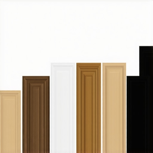 Close-up of various interior baseboard profiles showcasing modern, traditional, and ornate designs