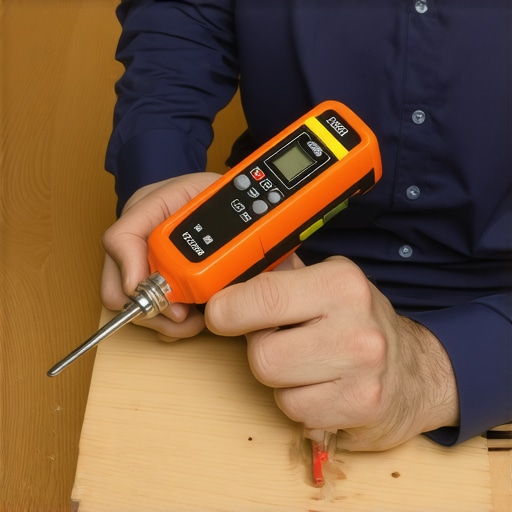 Essential Tools for Home Maintenance and Installation Person measuring moisture levels and scribing baseboards with precision tools during a home renovation project.