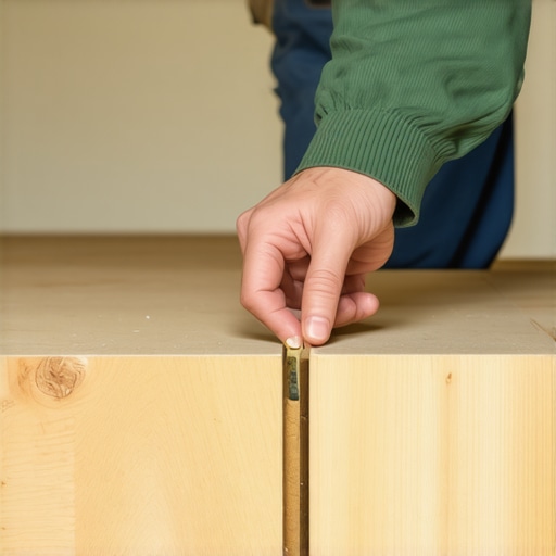 Squeaky stair repair with shims and nails Hand fixing a squeaky staircase by inserting a shim and nailing the tread