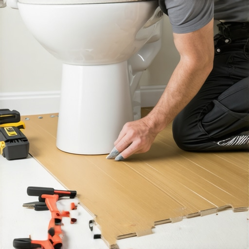 The Cardboard Template Trick for Cutting Vinyl Planks Around Toilets