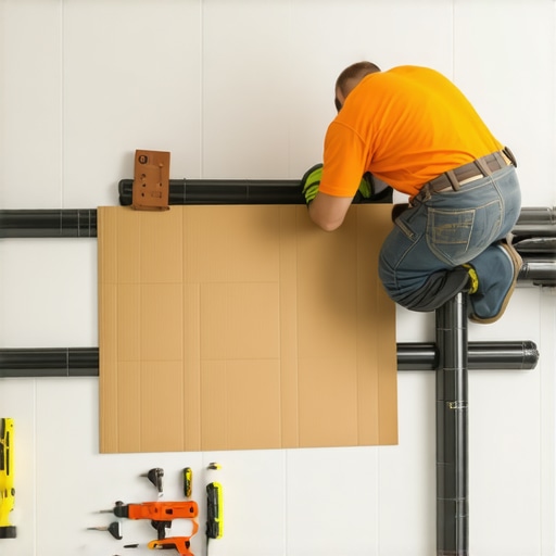 The Cardboard Template Trick for Perfect Vinyl Floor Cuts Around Pipes