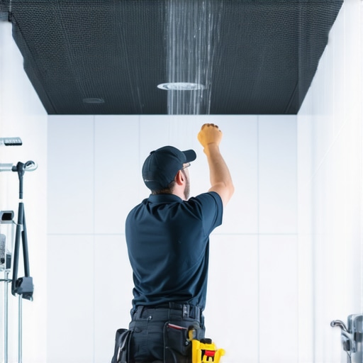 The Secret to Tiling a Shower Ceiling Without Gravity Messing Up