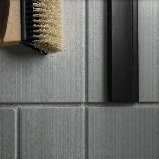 Close-up of a person applying waterproof membrane to a shower niche with a brush, demonstrating proper sealing technique.