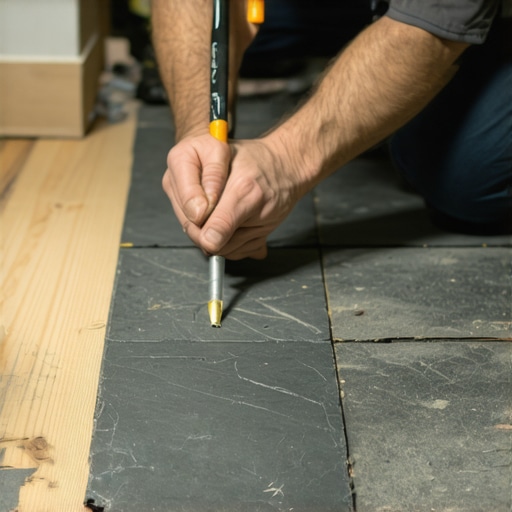 How to Scribe Baseboards to a Rugged Slate Floor