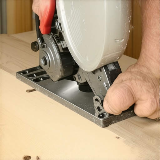 A carpenter setting a miter saw to cut an angle for seamless baseboard corner fitting.