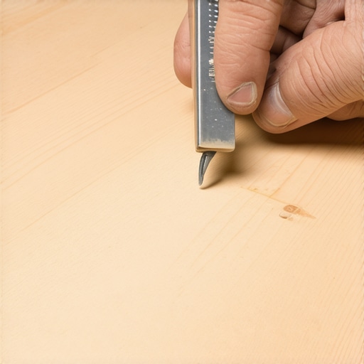 Applying flexible urethane adhesive to a stair tread to prevent squeaks and allow for wood expansion.