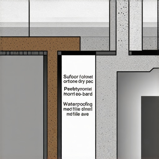 Anatomy of a Properly Sloped Shower Floor Technical cross-section of a shower floor showing mortar bed and waterproofing layers.
