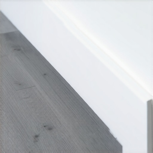 Baseboard Expansion Gap Nuance Close-up of baseboard with expansion gap above LVP flooring