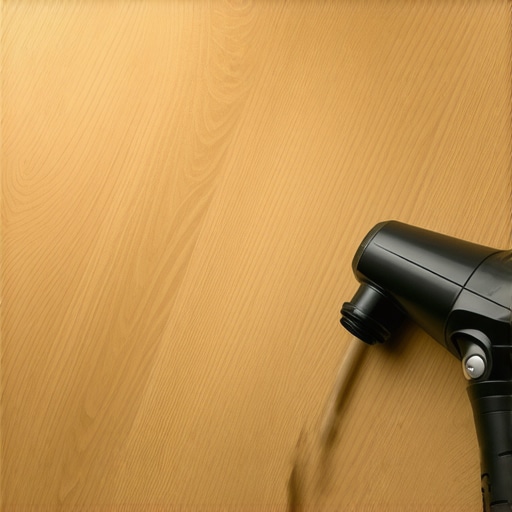 A professional vacuuming dust out of vinyl plank flooring joints to prevent clicking sounds.