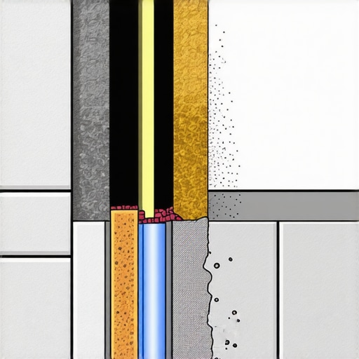 Diagram of moisture trapped behind shower tile causing mold