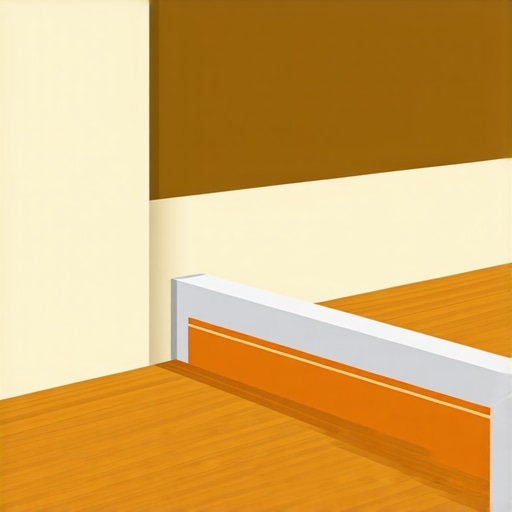 Correct Baseboard Nailing Technique Diagram Diagram showing how to nail baseboard into studs without pinning flooring