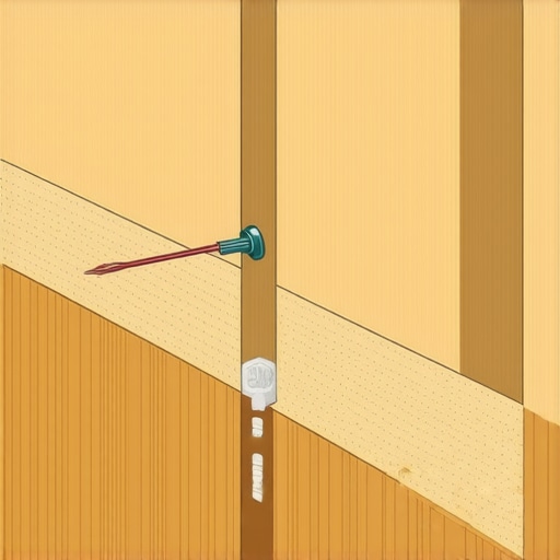 Correct Baseboard Nailing Technique Diagram of baseboard installation over floating vinyl flooring showing proper nail placement.