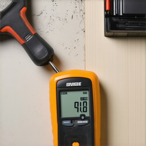 Essential Moisture Testing for Professional Flooring Using a professional moisture meter on a concrete subfloor to check for moisture levels before installation.