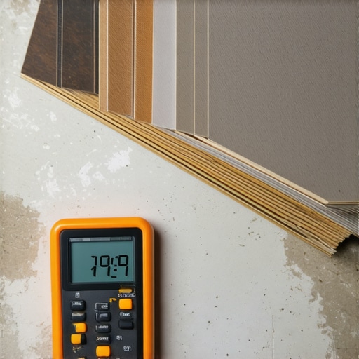 Essential Tool for Flooring Longevity Digital moisture meter measuring subfloor humidity before flooring installation
