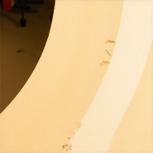 Executing Precision Kerf Cuts for Curved Walls Close-up of the back of a baseboard with vertical cuts allowing it to bend around a curve.