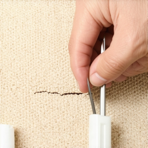 How to fix a burnt carpet spot using a pair of tweezers and some glue