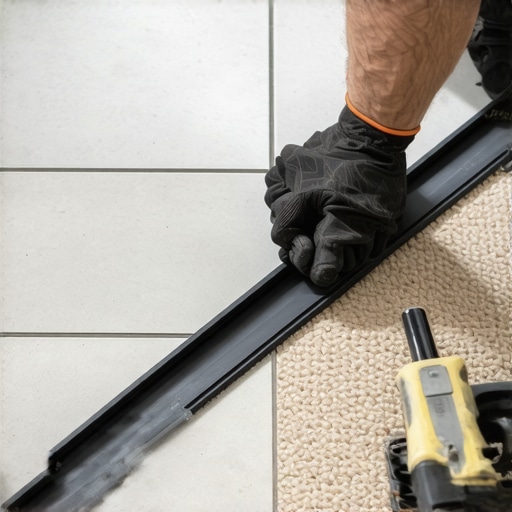 Professional transition strip installation for seamless flooring