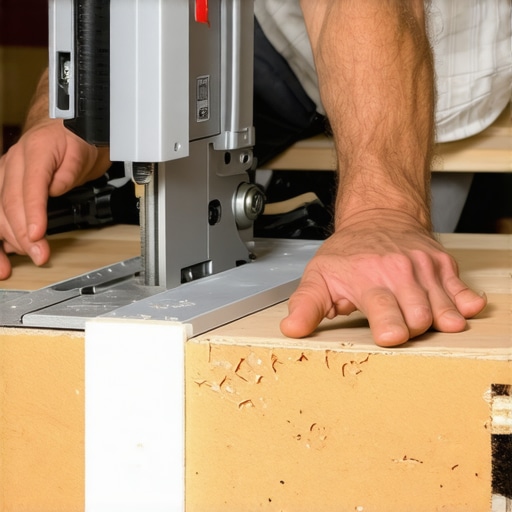 Mastering the Baseboard Back-Bevel Cut Close-up of a carpenter making a back-bevel cut on white trim for perfect corners.