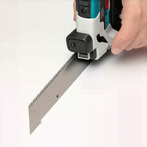 A carpenter using a coping saw to back-bevel a baseboard profile for an inside corner joint.