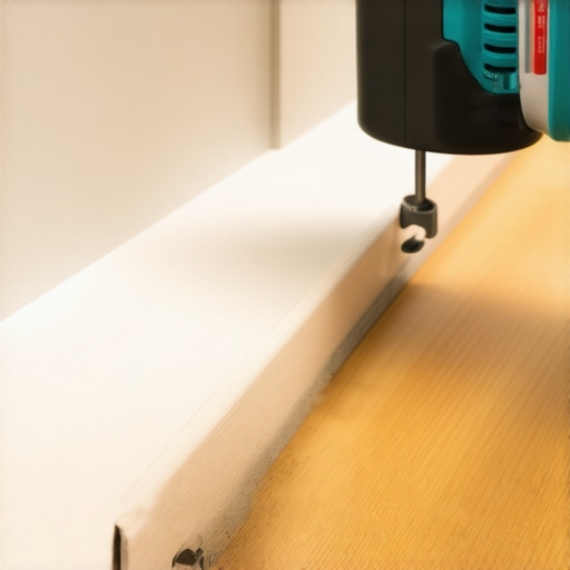 Precision Cutting with a Multi-Tool Oscillating multi-tool cutting a baseboard for flooring installation