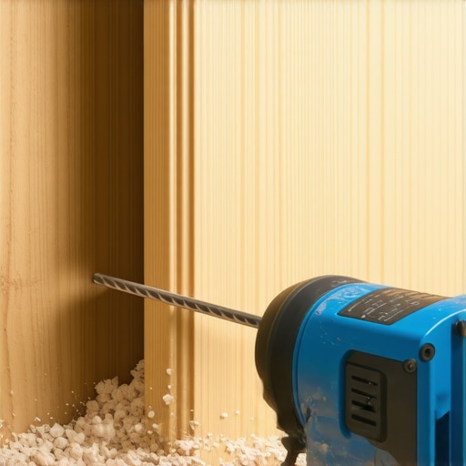 Precision Cutting with an Oscillating Multi-tool A professional tool cutting a door jamb for flooring installation