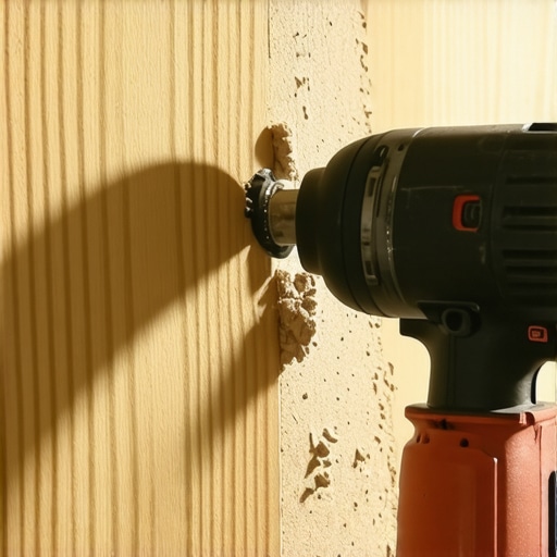 Precision Door Jamb Cutting for New Flooring A professional using an oscillating tool to undercut a door jamb for a seamless flooring installation.