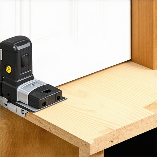 Precision Tooling for Seamless Flooring Gaps A contractor using a multi-tool to undercut a door jamb for flooring installation.