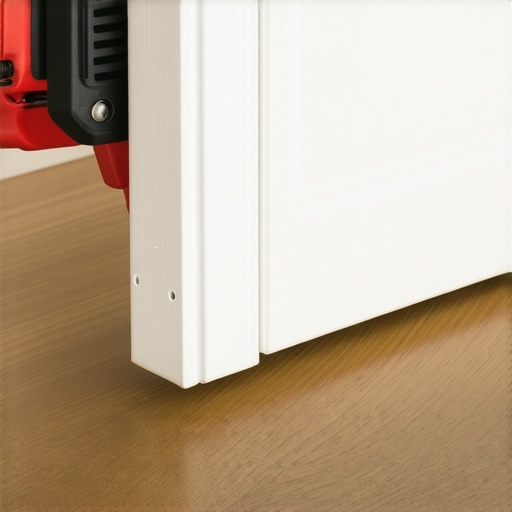 Precision Undercutting for Flooring A multi-tool cutting a door casing for flooring installation