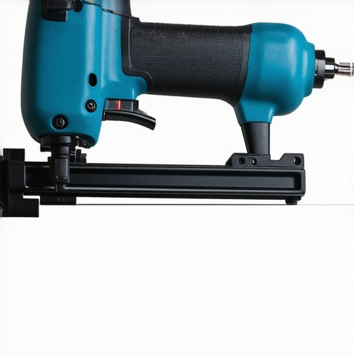 Professional 23-Gauge Pin Nailer for Seamless Baseboards A close-up of a professional pin nailer installing baseboard trim with nearly invisible holes.