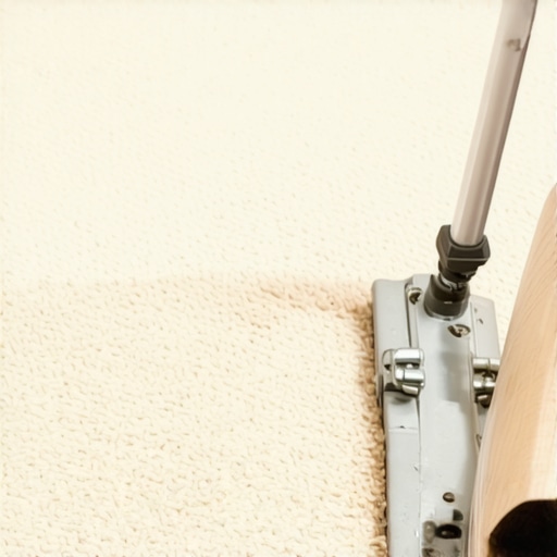 Professional Carpet Row Cutting Technique A specialist tool being used to cut carpet between rows for a seamless installation.