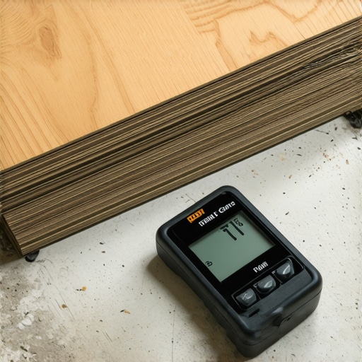 Using a moisture meter on concrete before flooring installation