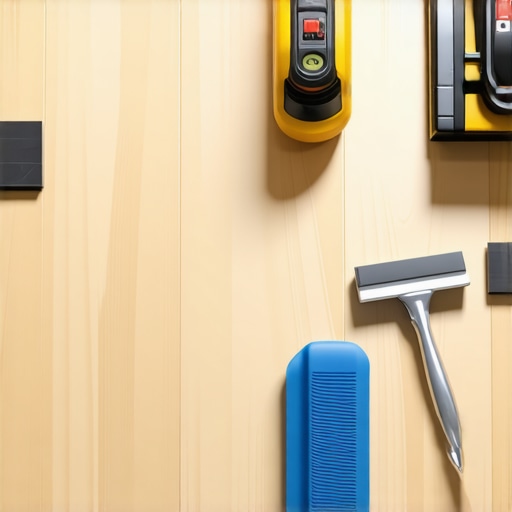 A selection of pro-grade tools for maintaining carpet, wood floors, and tile showers.