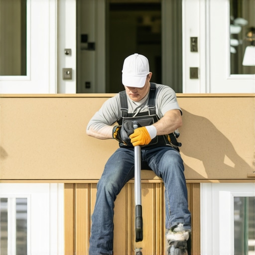 Professional LVP Installation Tools Heavy-duty pull bar being used on vinyl plank flooring near a sunroom glass wall.