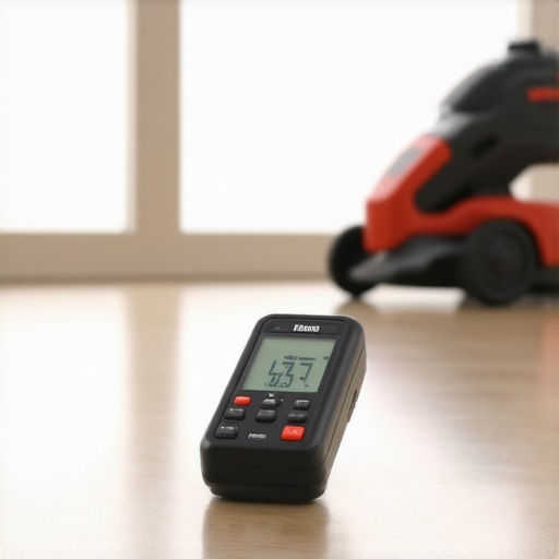 Measuring wood floor moisture levels with a digital meter to prevent gapping