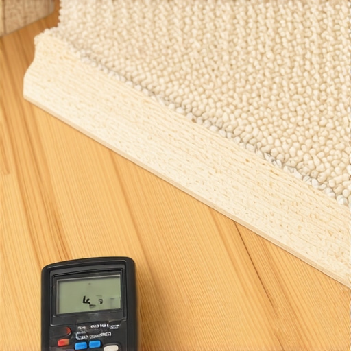 A technician using a moisture meter to check a subfloor before flooring installation.