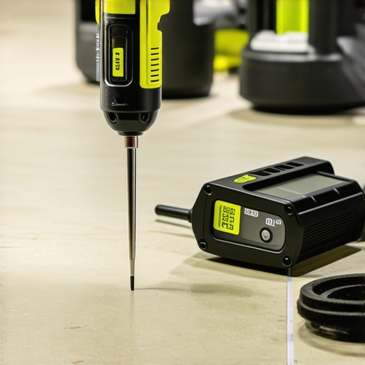Professional Moisture Testing Tools A Wagner RH moisture probe being used to test a concrete subfloor before flooring installation.