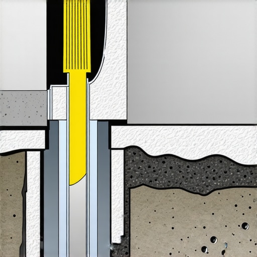 Diagram showing correct waterproofing steps for a shower drain to prevent leaks.