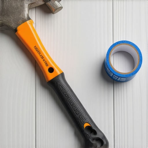 Professional Tools for Flooring and Trim Longevity Dead blow hammer, elastomeric caulk, and blue tape for professional home maintenance.