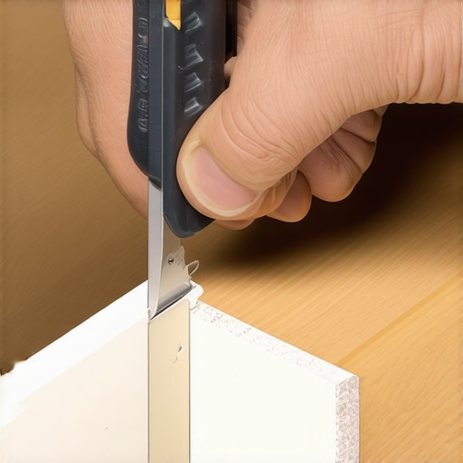 Close-up of a carpenter coping a baseboard corner for a gap-free flooring finish.