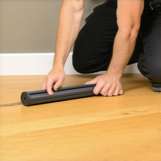 Proper Flooring Expansion Gap Technique A professional demonstration of the mandatory expansion gap for floating floor installations to prevent buckling.