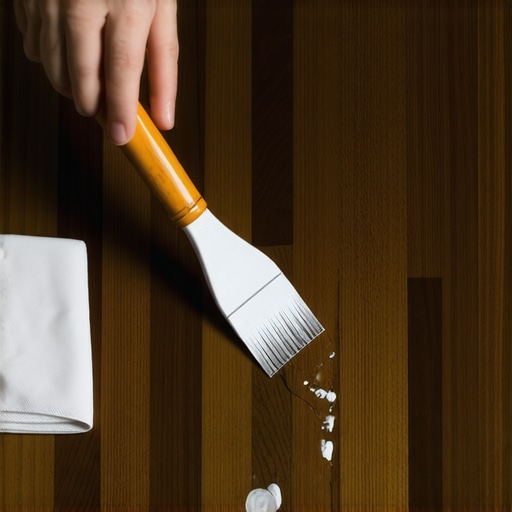 Removing paint splatters from hardwood with a plastic scraper Close up of plastic scraper lifting paint from wood flooring finish