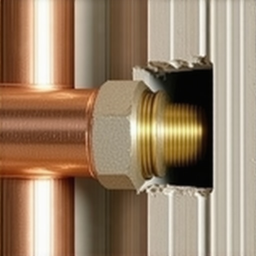 Repairing a punctured water pipe with a slip coupling A push-to-connect fitting being installed on a copper water line behind a wall